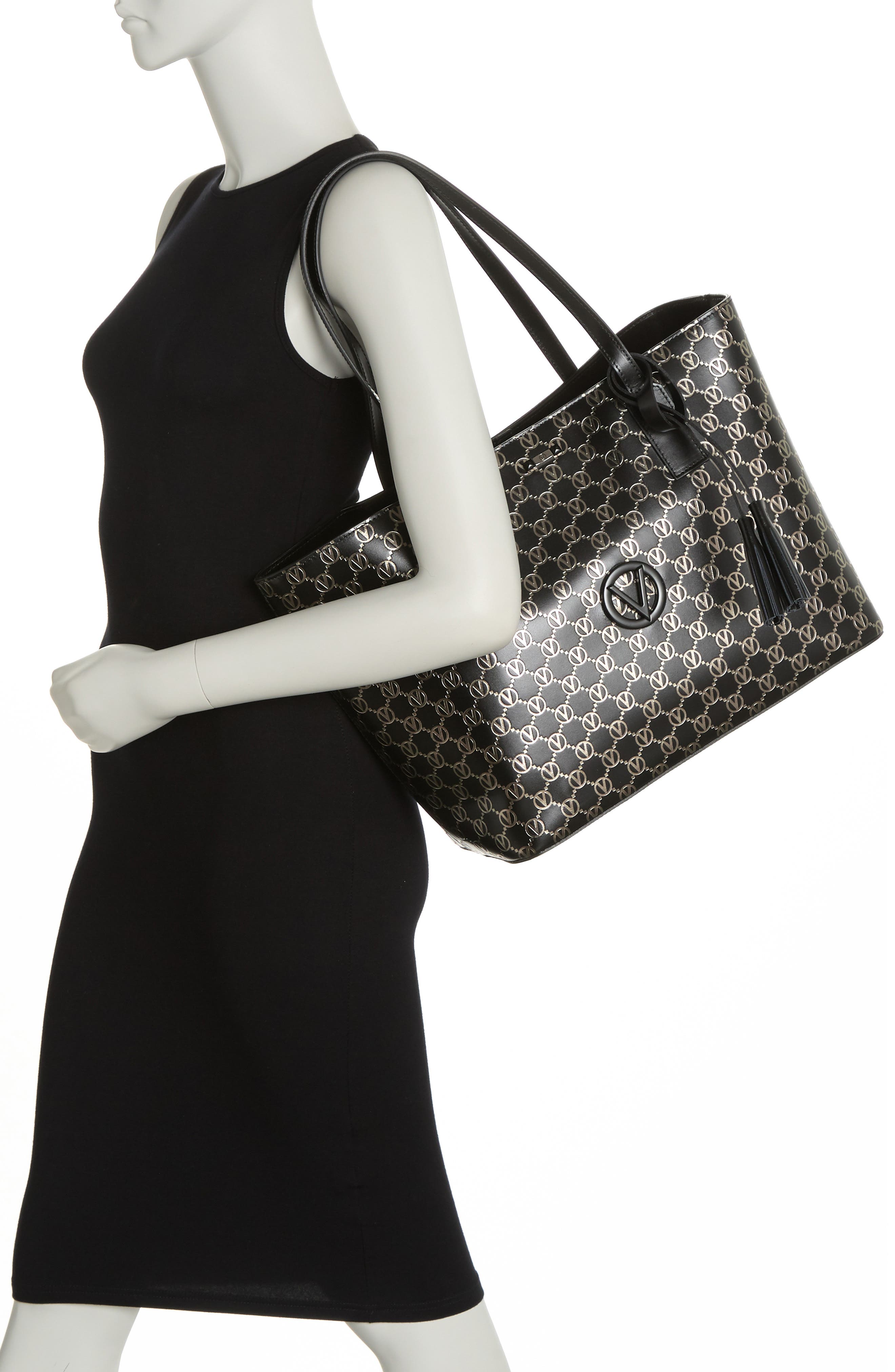 VALENTINO BY MARIO VALENTINO Soho Monogram Leather Tote Bag, Alternate, color, 