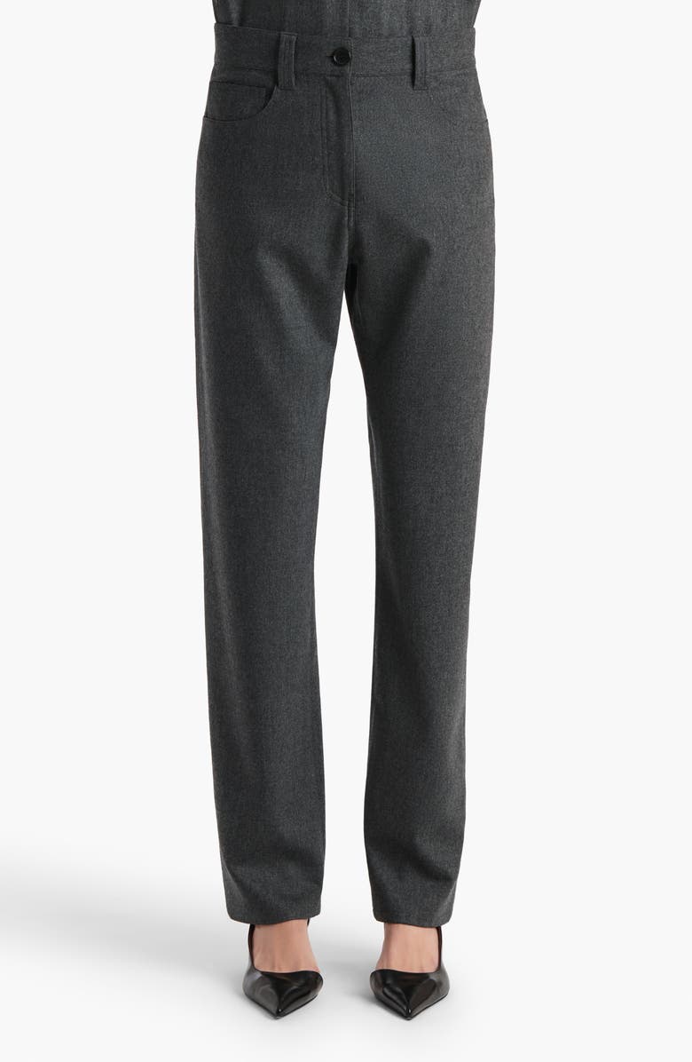Khaite Callum Tapered Wool Pants, Main, color, Storm