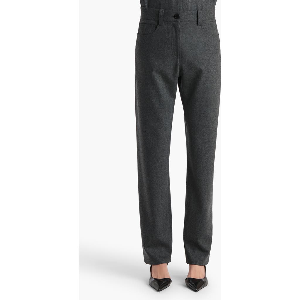 Khaite Callum Tapered Wool Pants In Gray