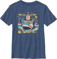 Toy Story 5 Boy's Toy Story 5 Buzz Smile Emoticon Graphic T-Shirt