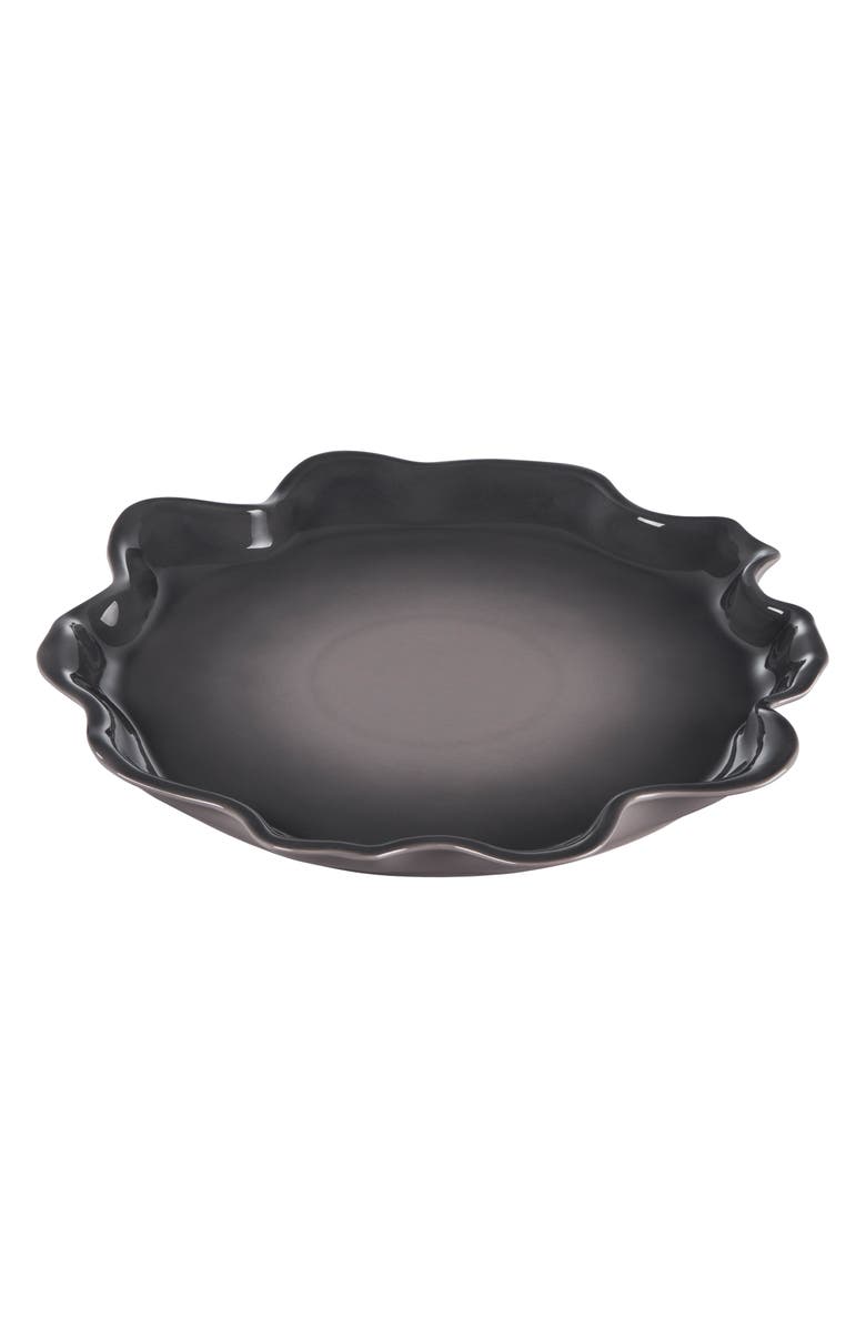 Le Creuset Iris Stoneware Ruffle Platter, Alternate, color, Oyster