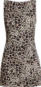 Open Edit Bateau Neck Sleeveless Minidress