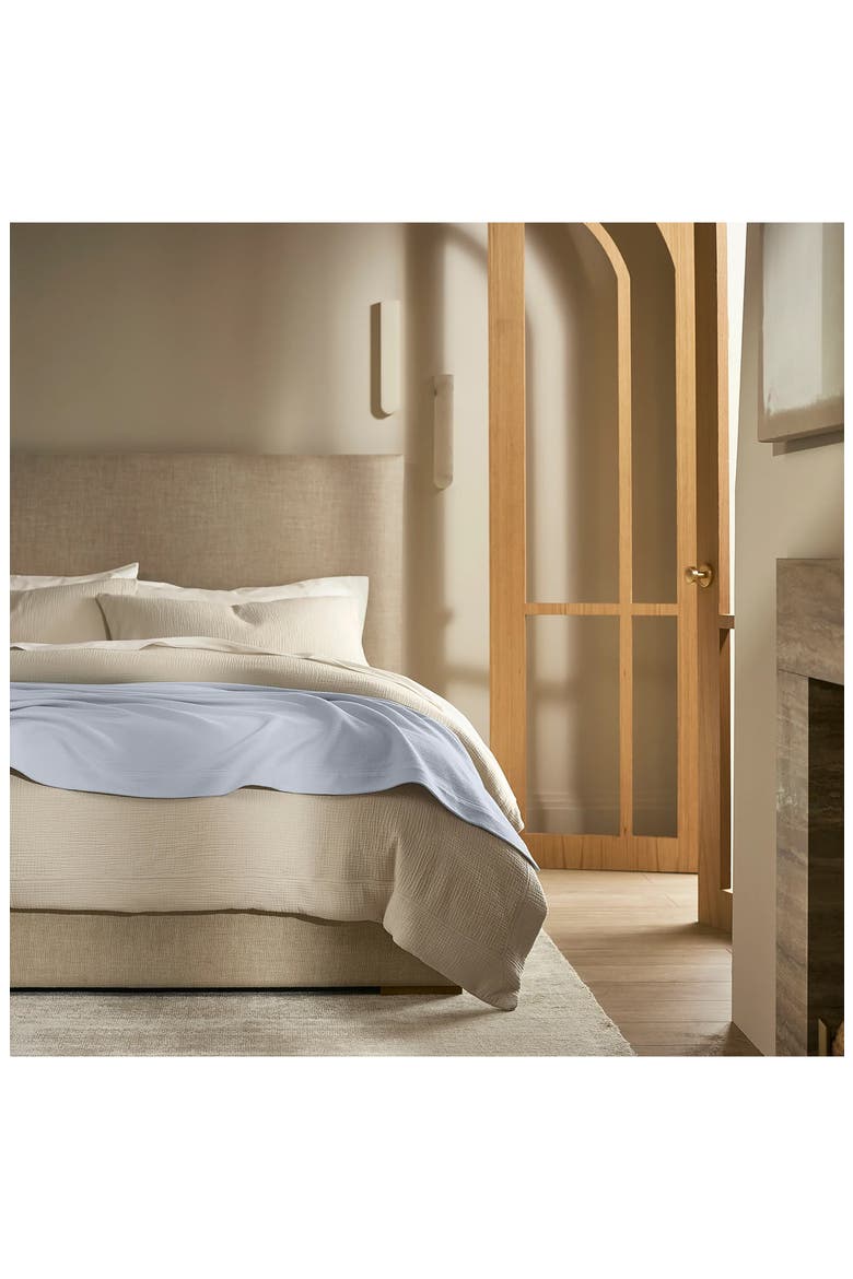 Essential Organic Cotton Bed Blanket, Alternate, color, HYDRANGEA