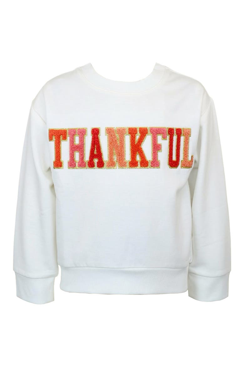 Kids' Thankful Sweatshirt, Main, color, IVORY