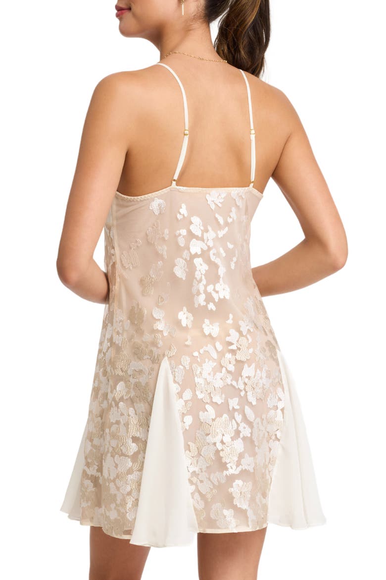 Vija Sheer Chemise, Alternate, color, IVORY