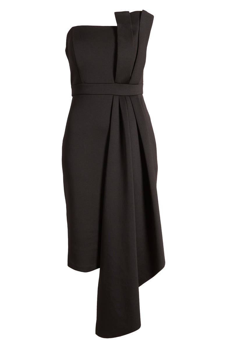 Eliza J Strapless Scuba Crepe Cocktail Dress, Alternate, color,