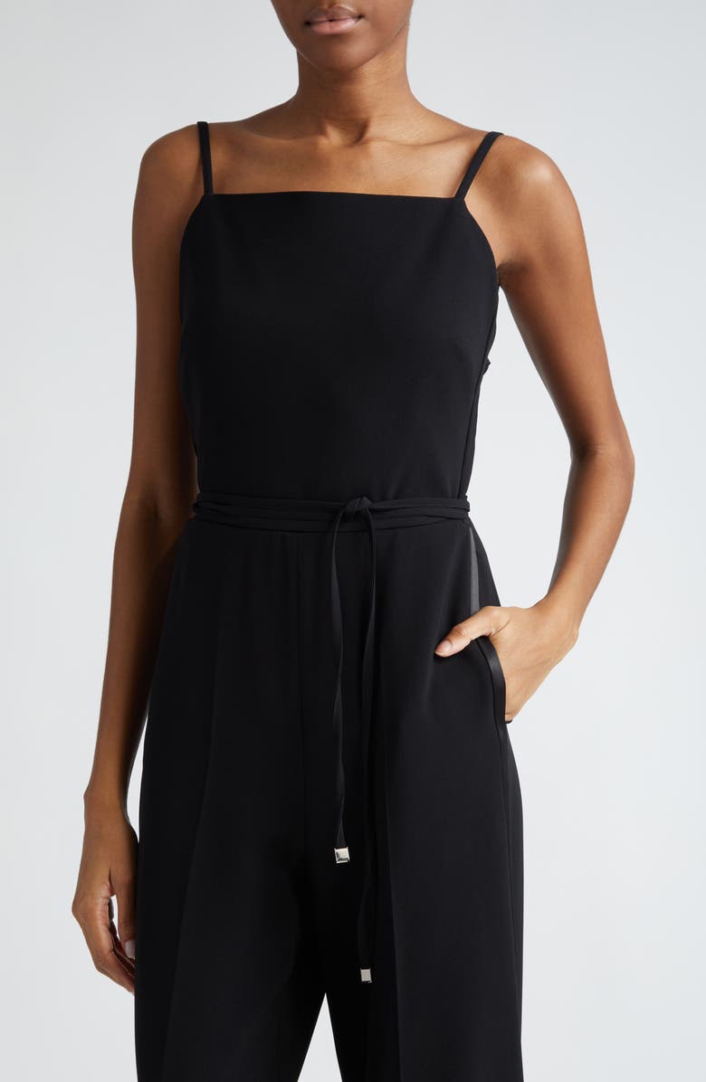 Max Mara Elvy Square Neck Strappy Back Jumpsuit, Alternate, color, 