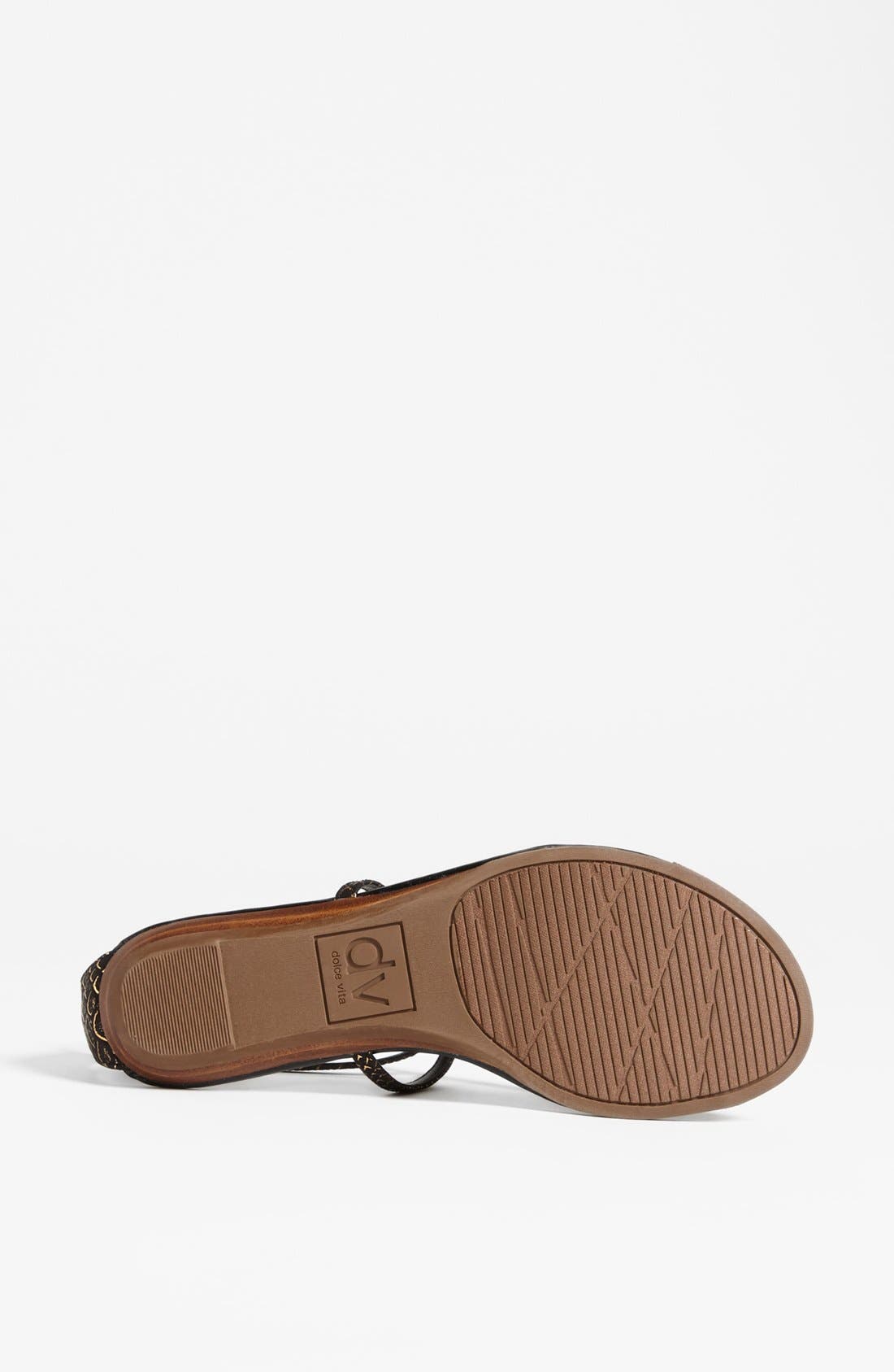DV by Dolce Vita 'Archer' Sandal, Alternate, color, BLACK/ GOLD
