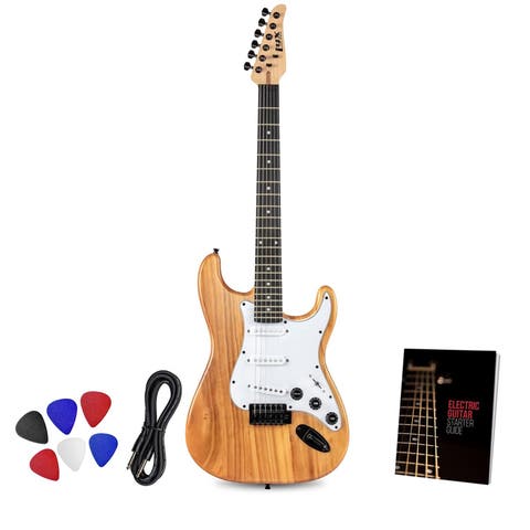 CS 39 Electric Guitar Kit for Beginner with Amp Cable, 6 Picks & Guide