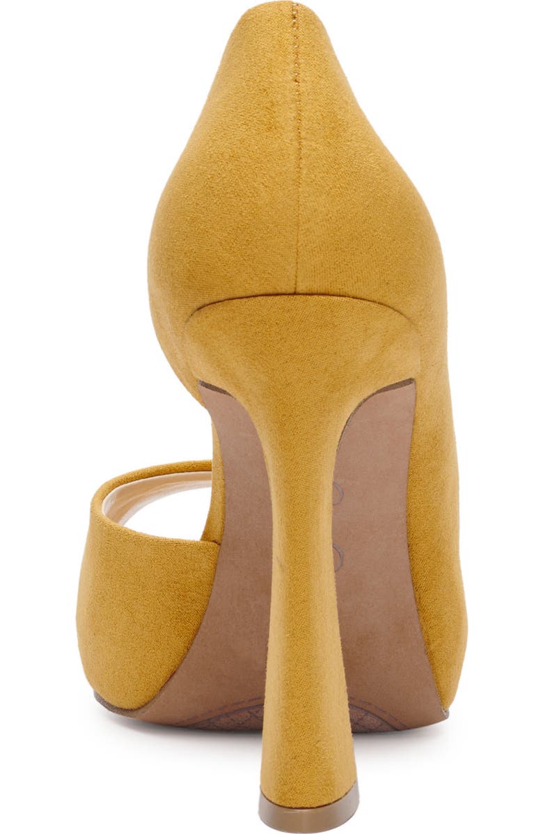 Jessica Simpson Chirla Half d'Orsay Peep Toe Pump, Alternate, color, Satin Brass