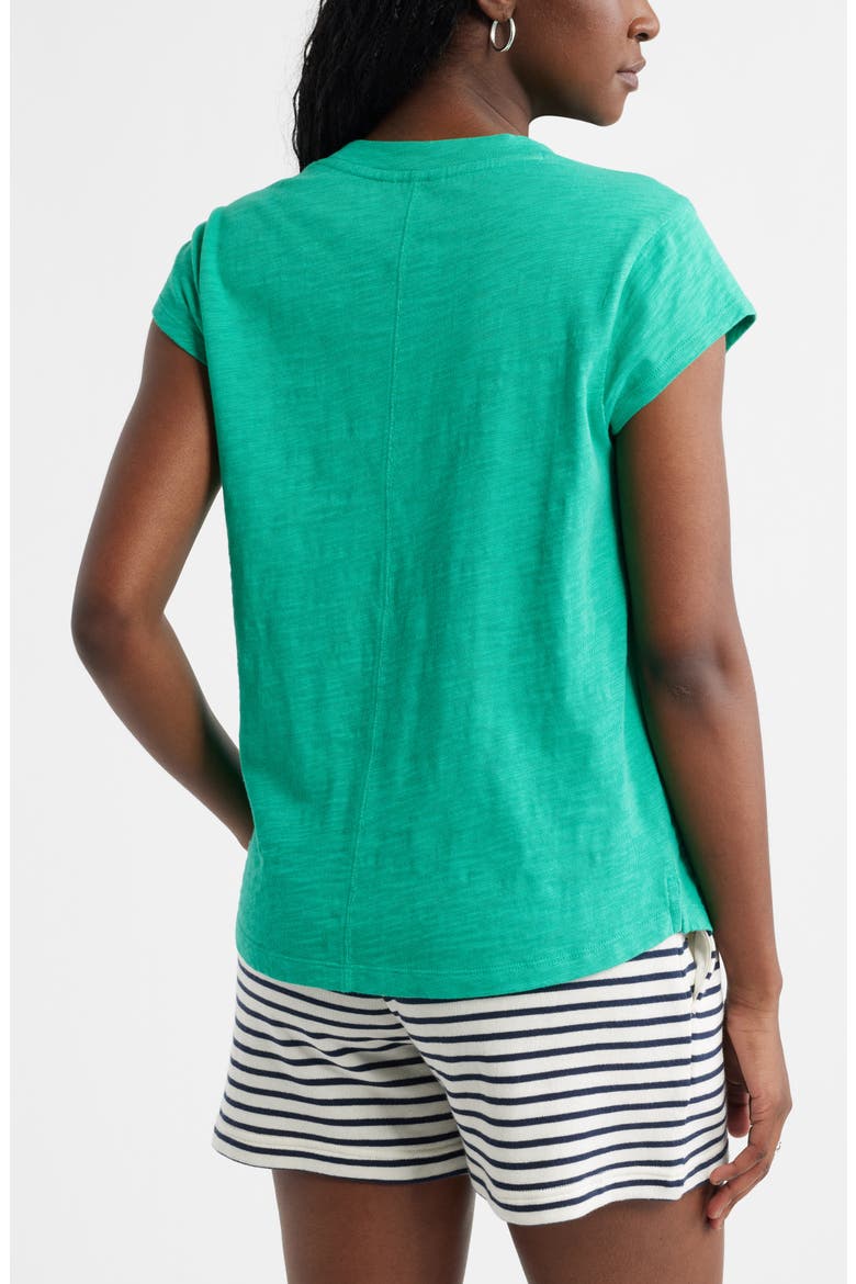 Short Raglan Sleeve Cotton Tee, Alternate, color, GREEN EASE