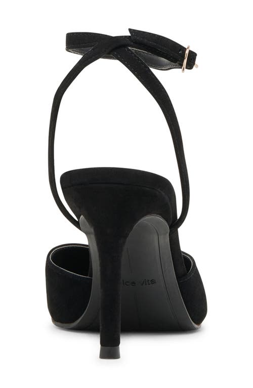 Dolce Vita Keisha Ankle Strap Pump In Onyx Suede