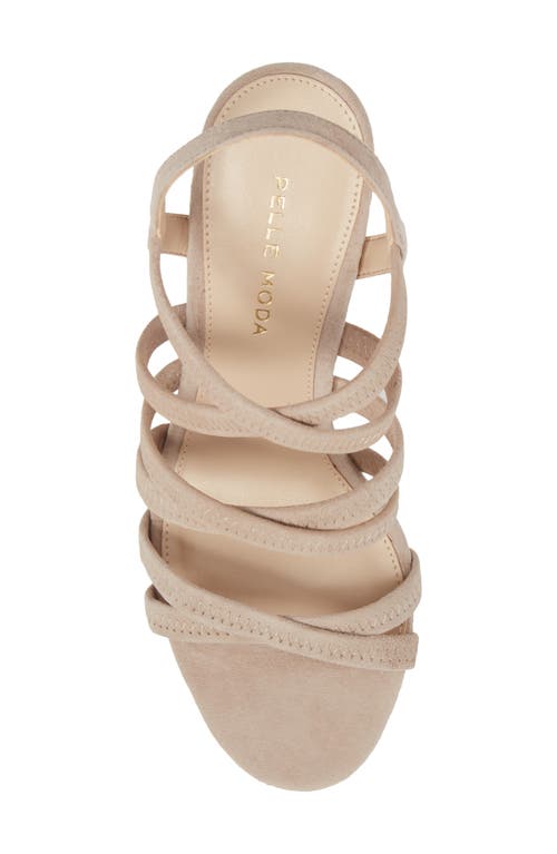 Shop Pelle Moda Grace Sandal In Mushroom Nubuck Leather