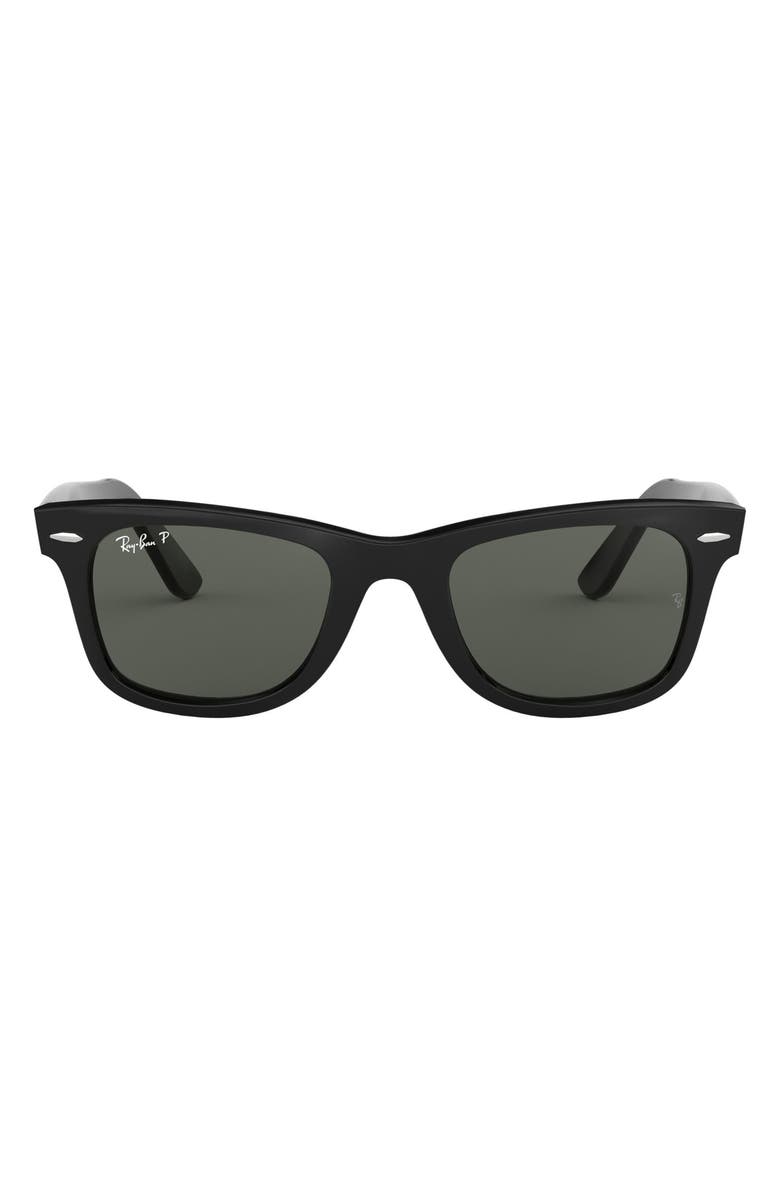 Ray-Ban 50mm Classic Wayfarer Polarized Sunglasses, Main, color, Black Polarized