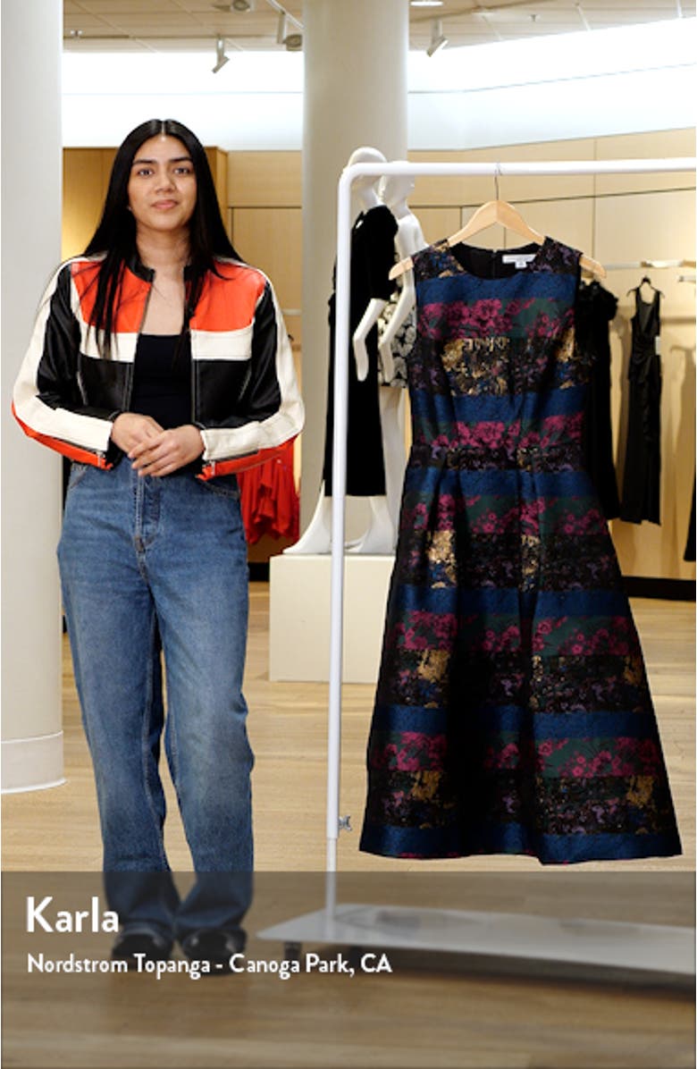 Faye Jacquard Fit & Flare Dress, sales video thumbnail
