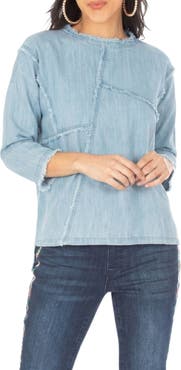 APNY Frayed Patched Top
