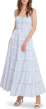 FREEMARKET Cutout Tiered Sleeveless Maxi Dress