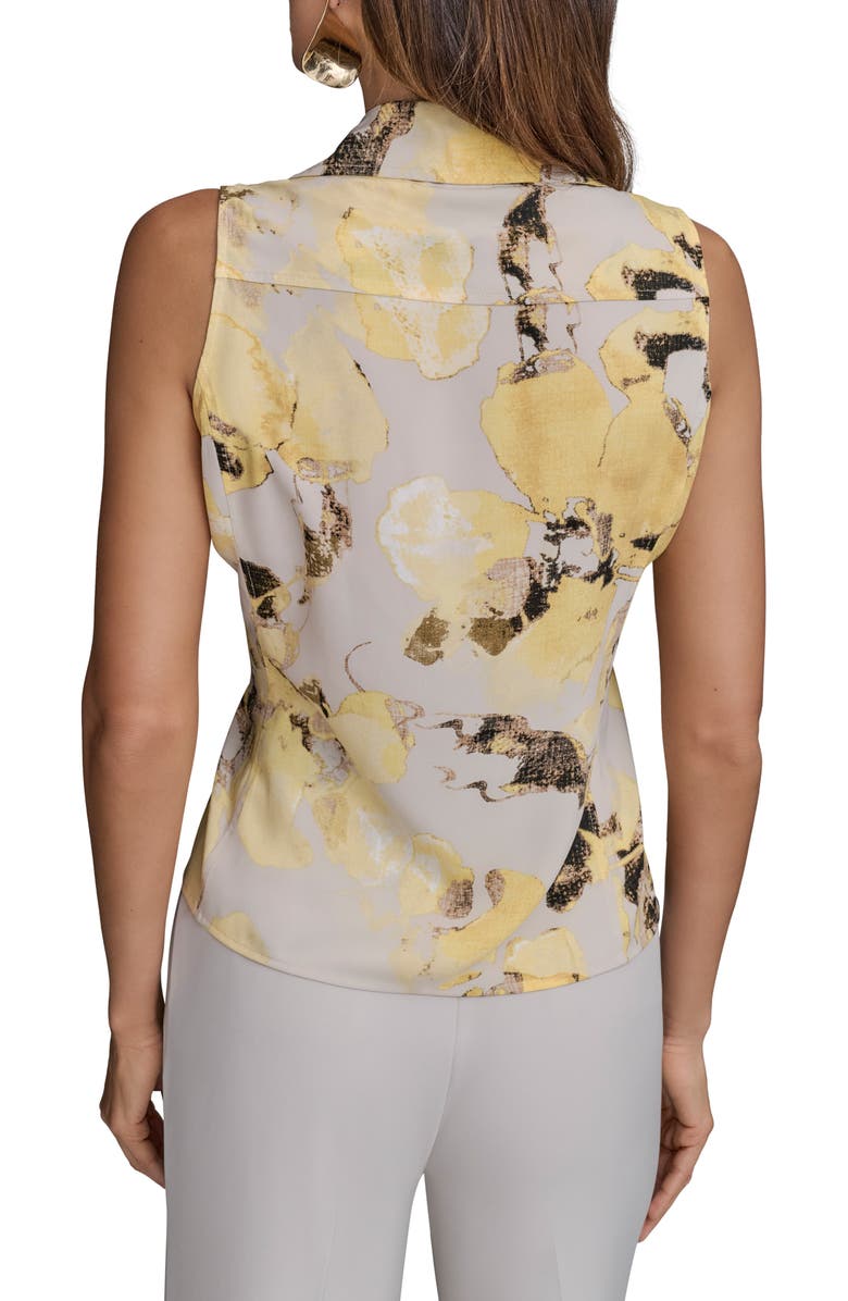 Donna Karan New York Print Sleeveless Shirt, Alternate, color, 
