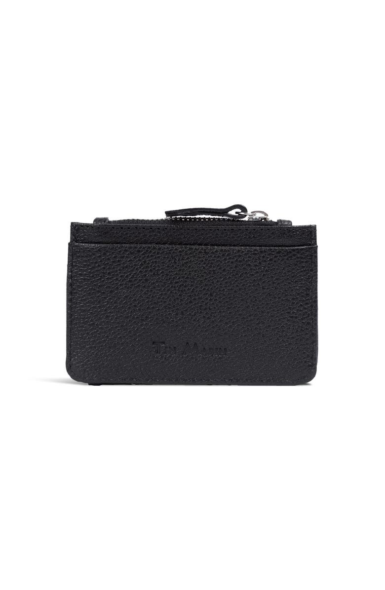 Tin Marin Georgie Leather Card Case, Main, color, Black