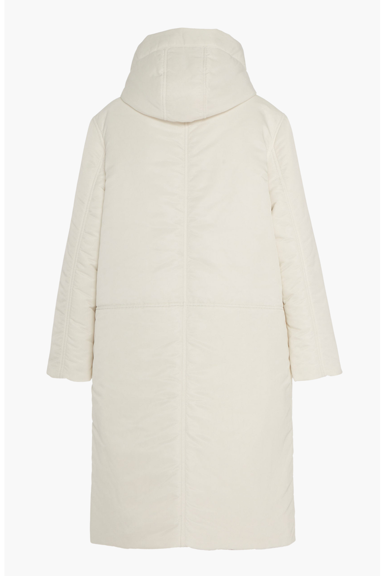 Reversible Satin Down Coat, Alternate, color, Ivory