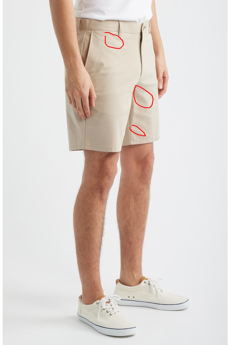 Jupiters Stretch Cotton Blend Chino Shorts, Alternate, color, KHAKI