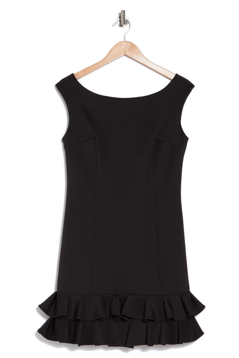 Sleeveless Ruffle Hem Dress, Alternate, color, BLACK