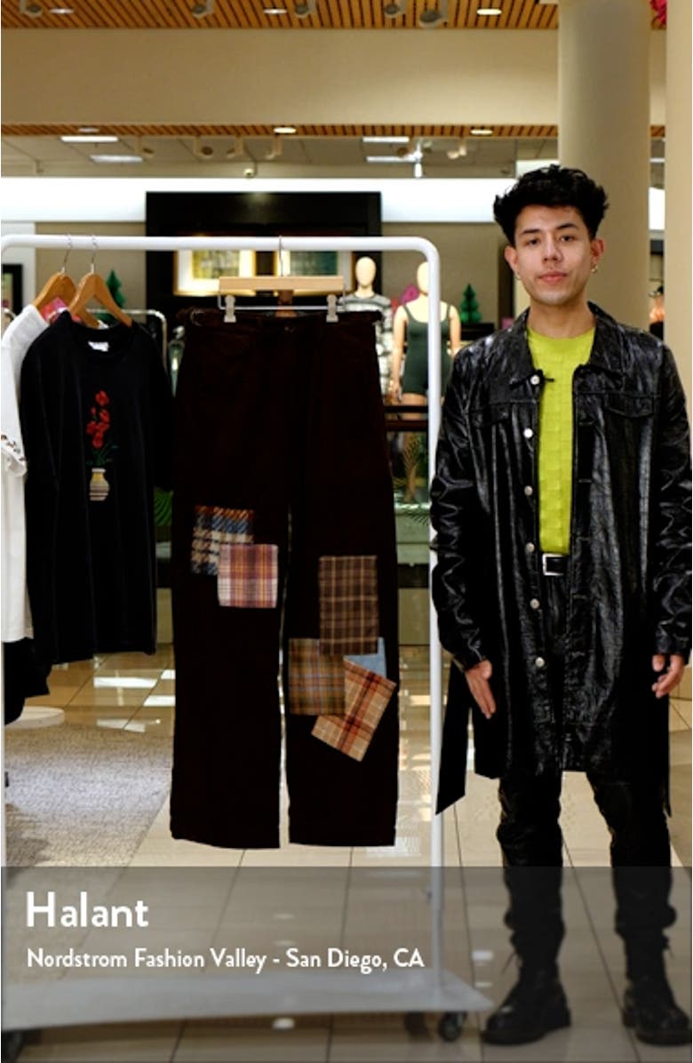Patchwork Detail Corduroy Pants, sales video thumbnail