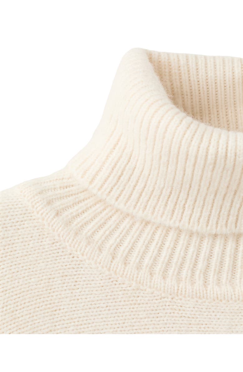 MANGO Turtleneck Cape, Alternate, color, Ecru