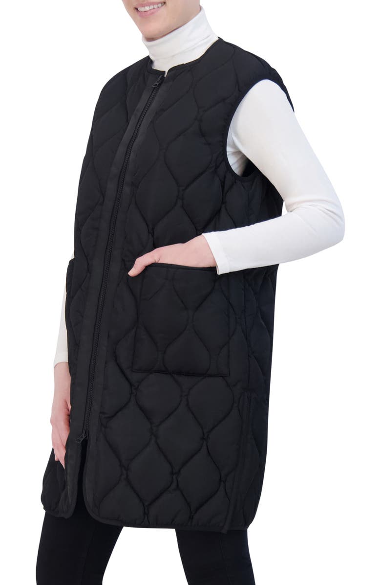 Water Repellent Onion Quilted Long Vest