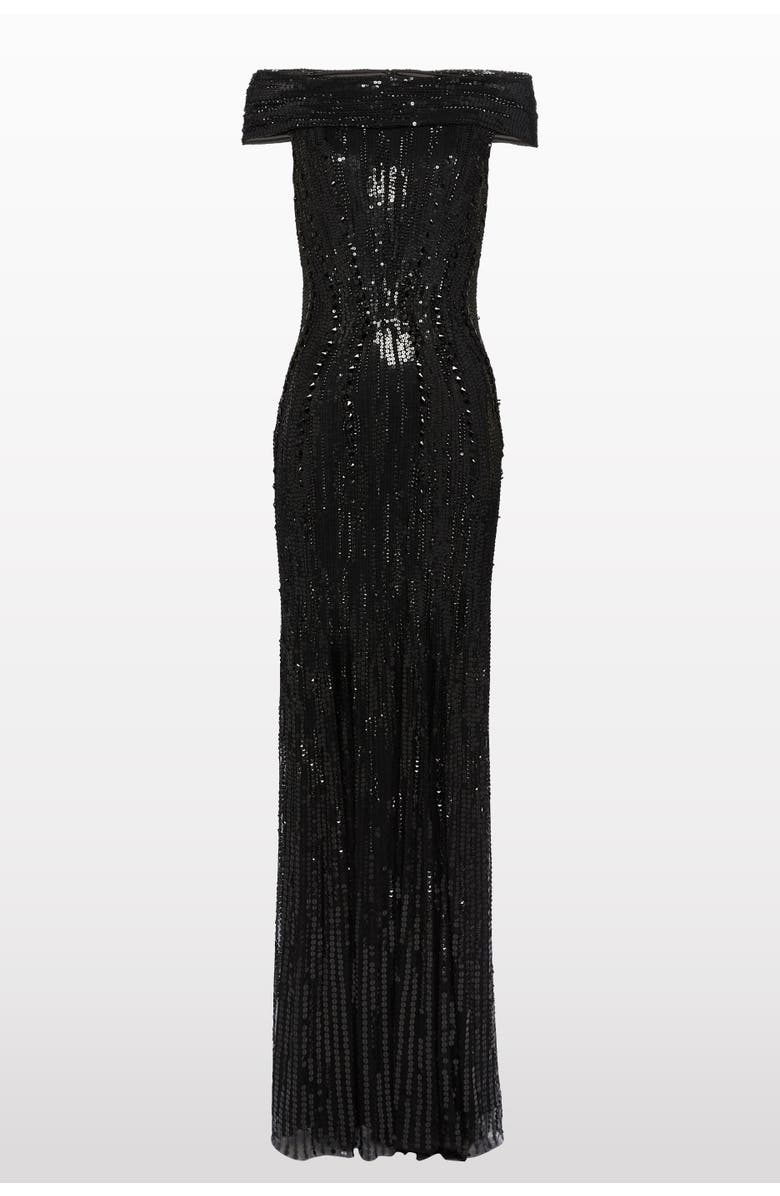 Jenny Packham Nile Dress, Main, color, Liquorice