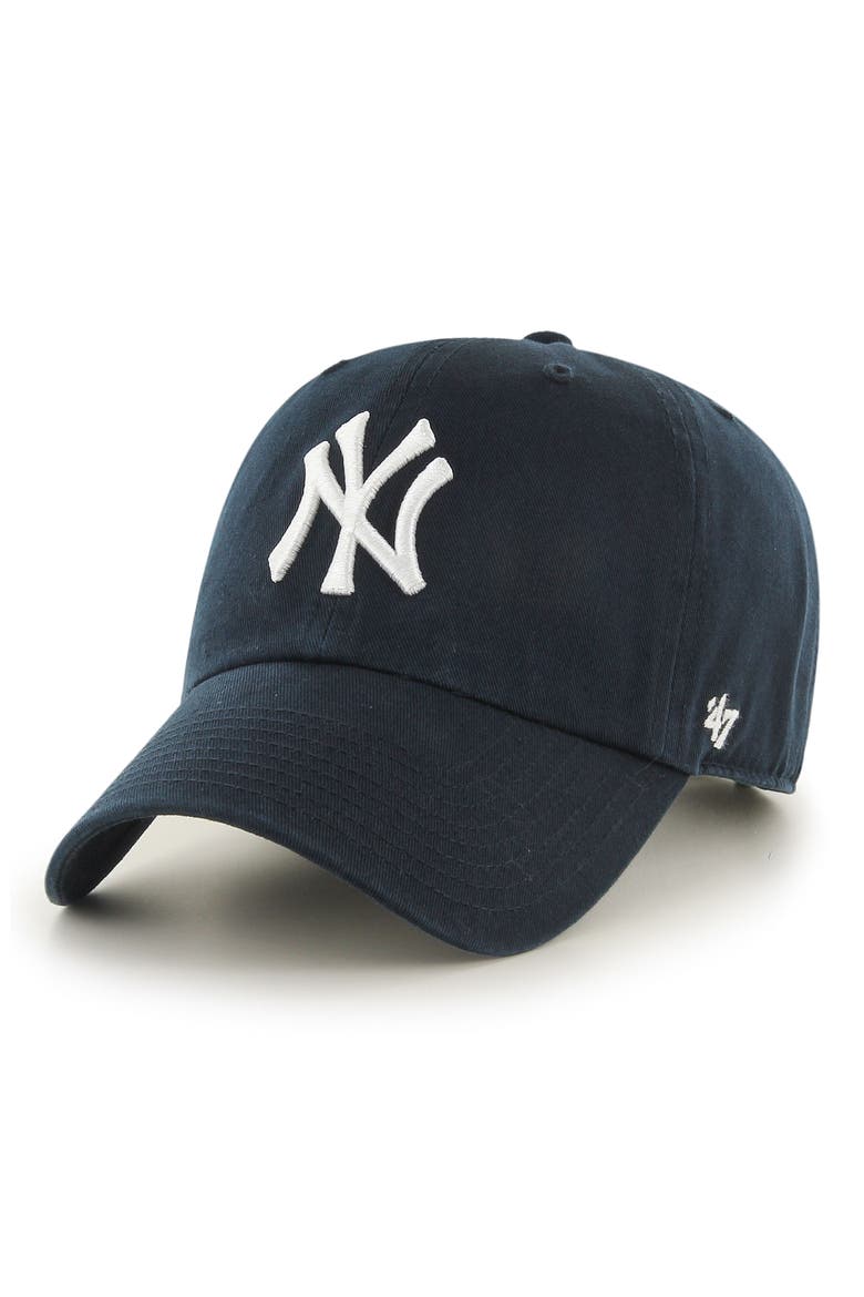 Men's '47 Navy New York Yankees Home Clean Up Adjustable Hat, Main, color, NAVY