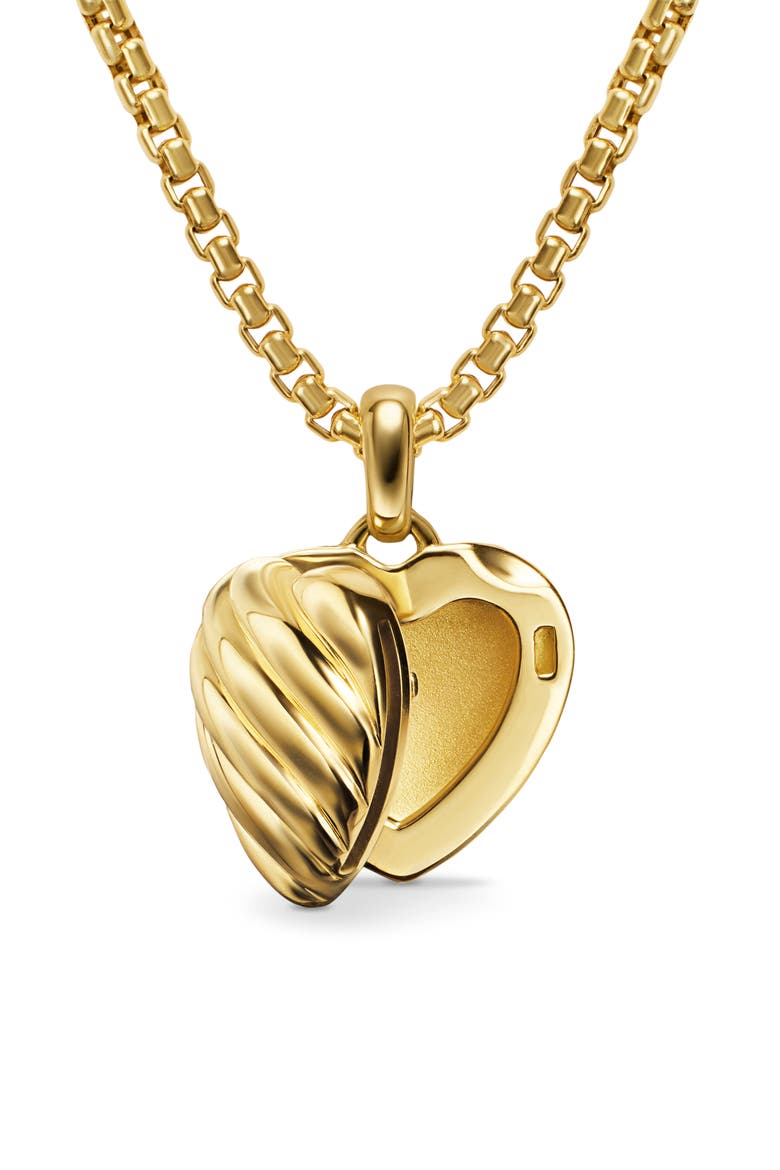 Sculpted Cable Heart Locket, 23mm, Alternate, color, 18K GOLD