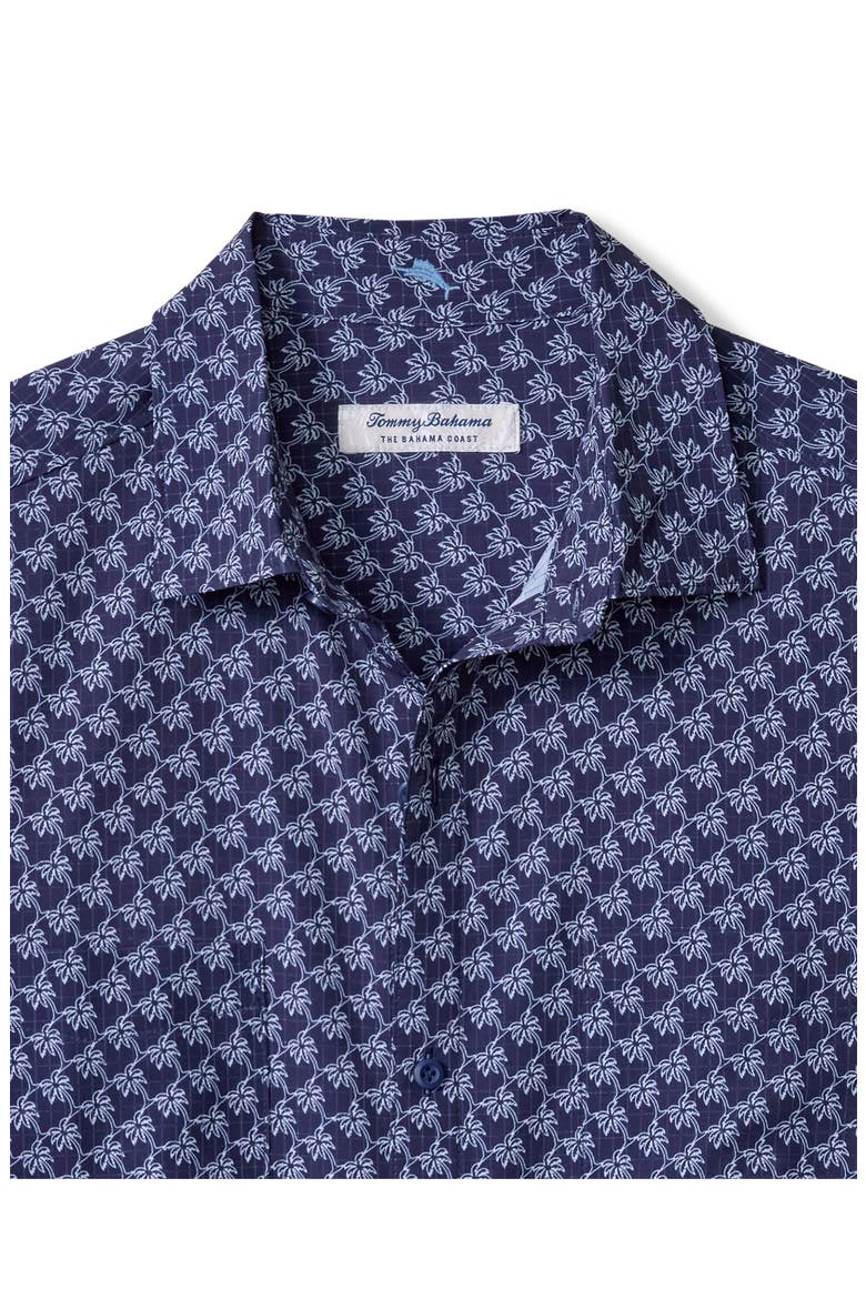 Bahama Coast Tropic Geoscape IslandZone® Short Sleeve Button-Up Shirt, Alternate, color, COASTLINE