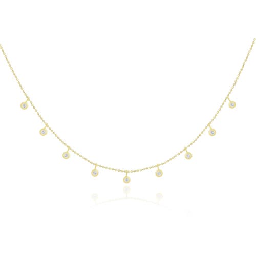 The Lovery Fine Jewelry Dangle Diamond Bezel Necklace In Gold