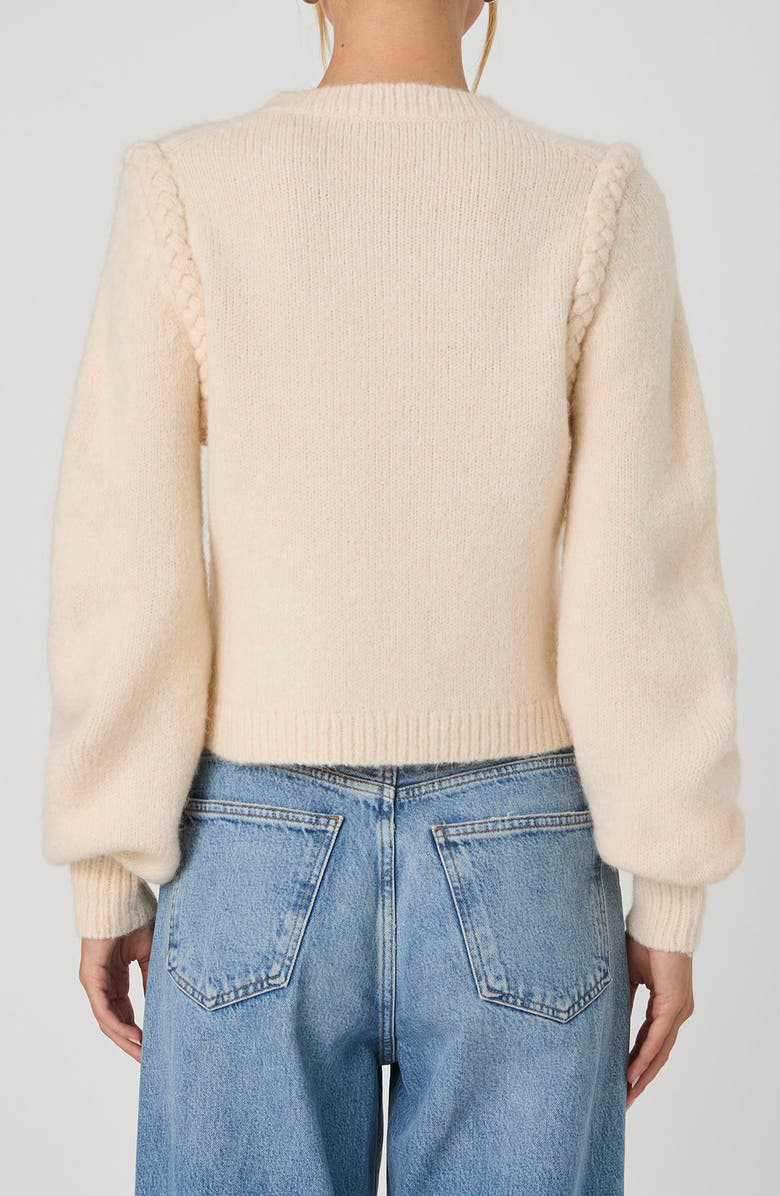 French Connection Braided Trim Sweater, Alternate, color, 