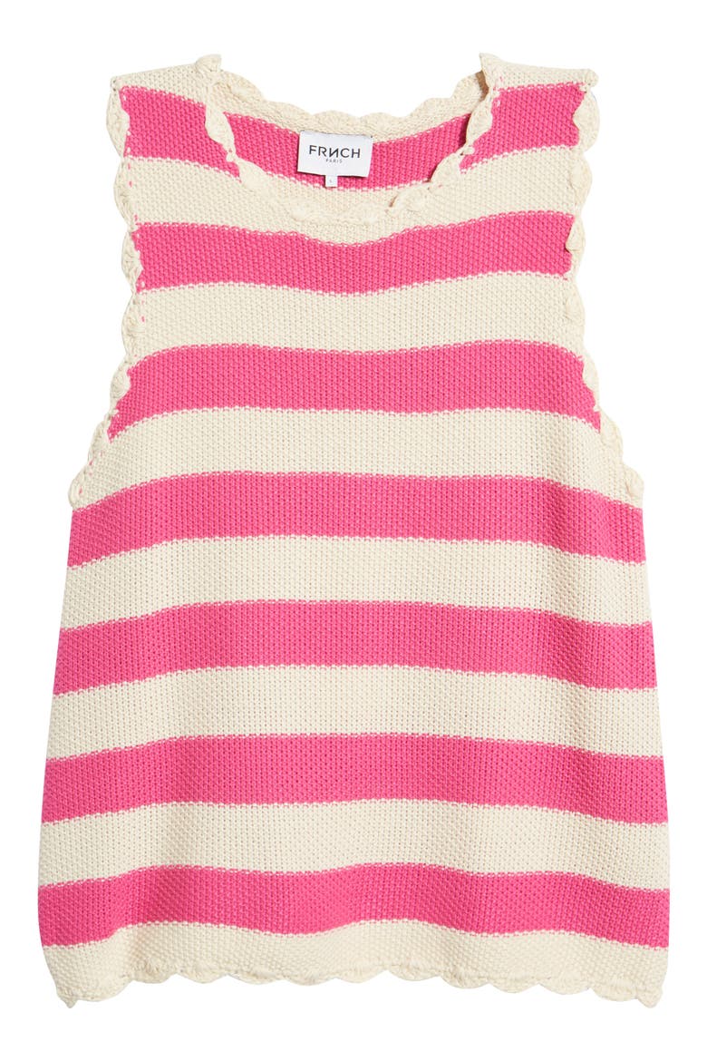 Uma Stripe Sleeveless Sweater, Alternate, color, VIOLINE