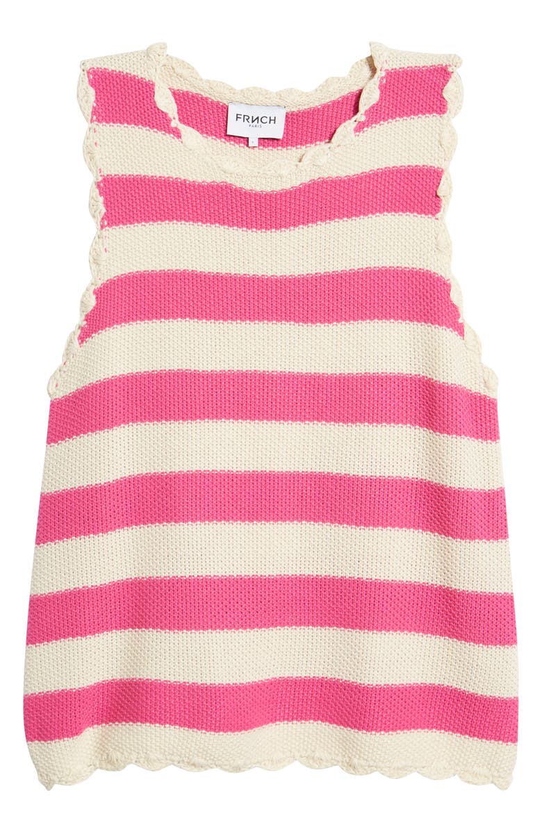 FRNCH Uma Stripe Sleeveless Sweater, Alternate, color, Violine
