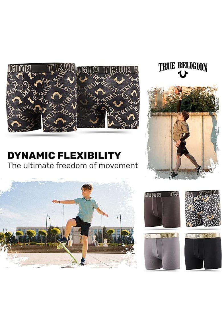 Boxer Briefs Pack of 5, Alternate, color, Gold Assorted