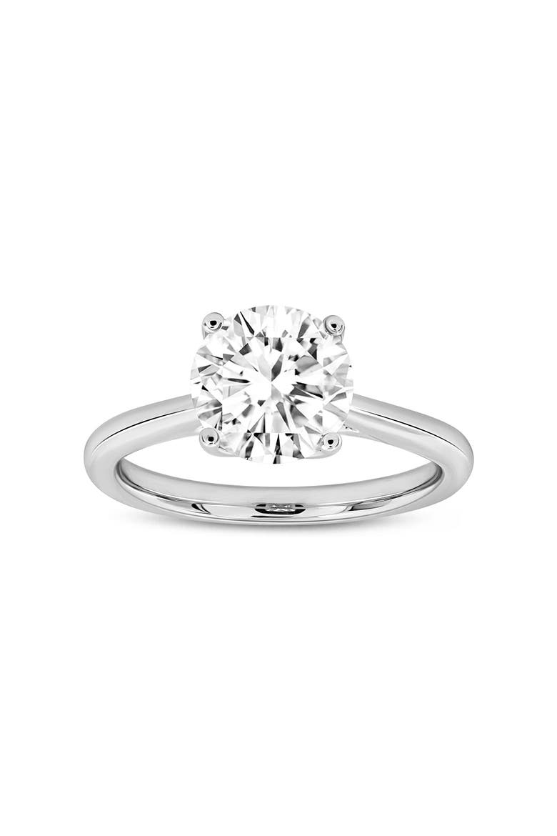 Serena 14K White Gold Round Cut Lab Grown Diamond Cathedral Engagement Ring - 2 ctw, Main, color, 14K White Gold
