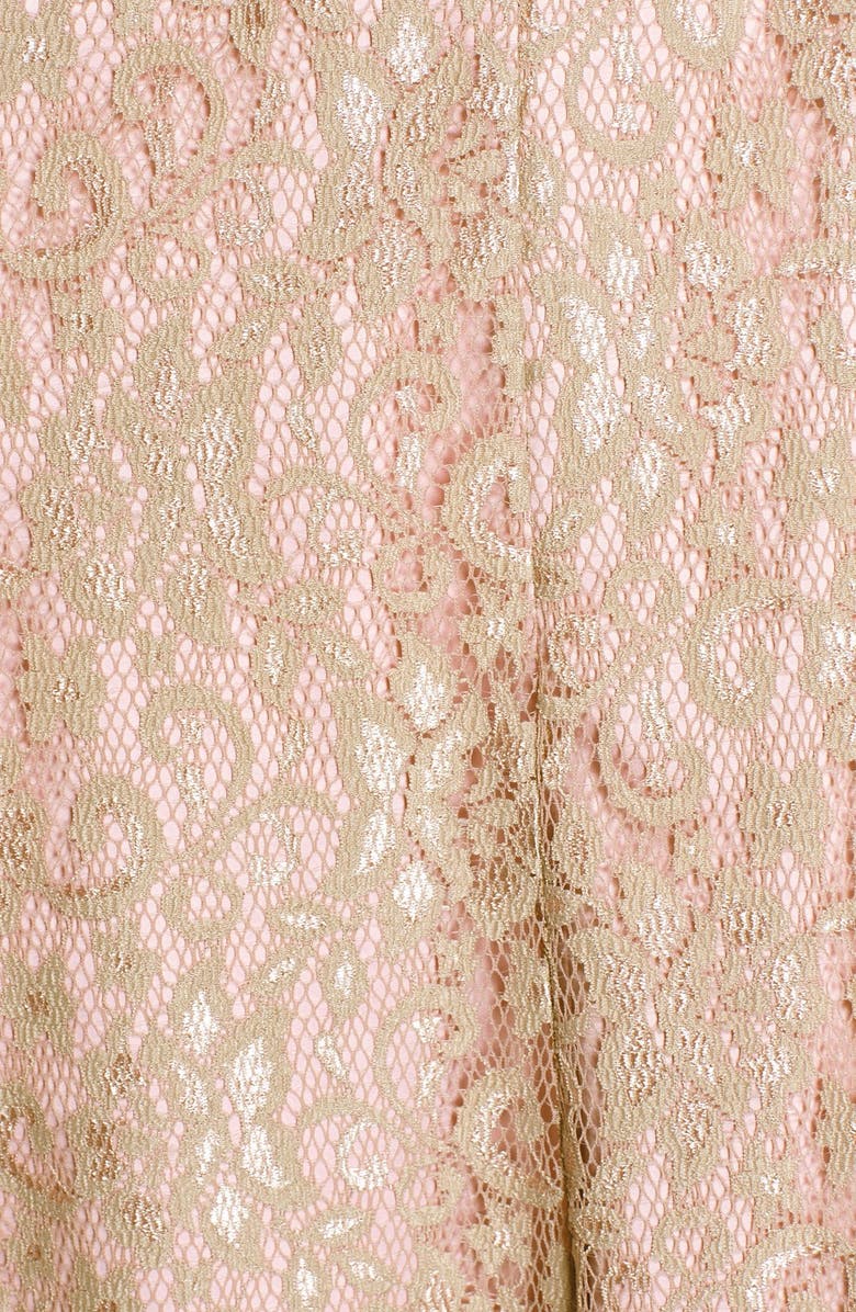 Eliza J Stretch Lace Fit & Flare Dress, Alternate, color, 