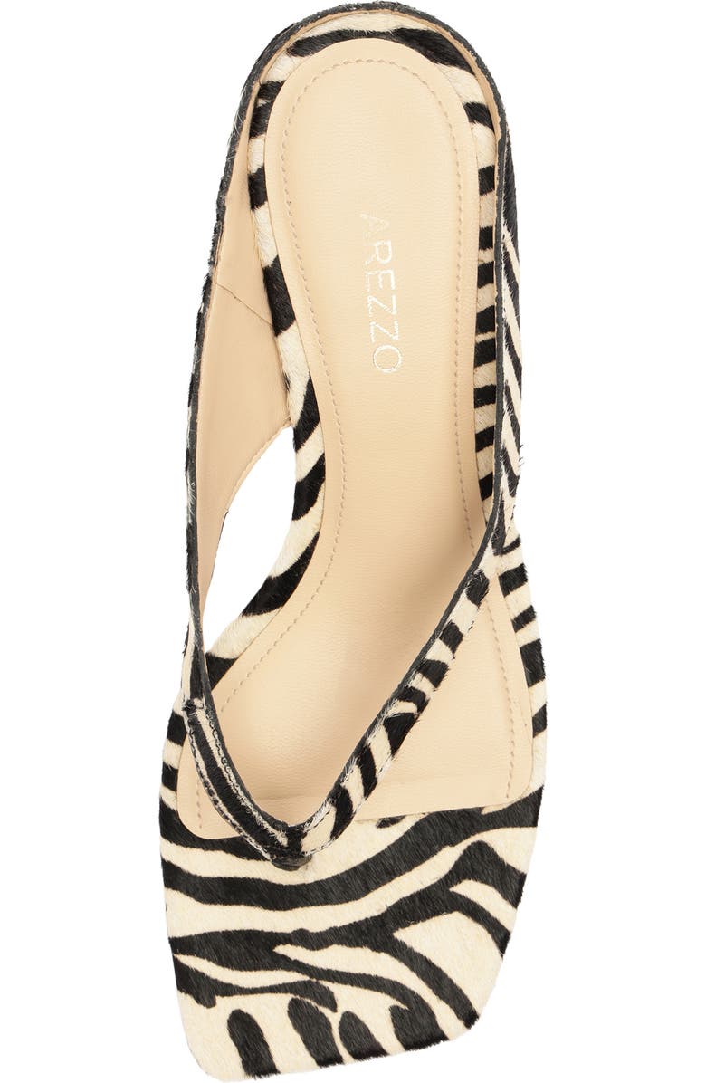 Arezzo Gracey Genuine Calf Hair Mid Stiletto Sandal, Alternate, color,