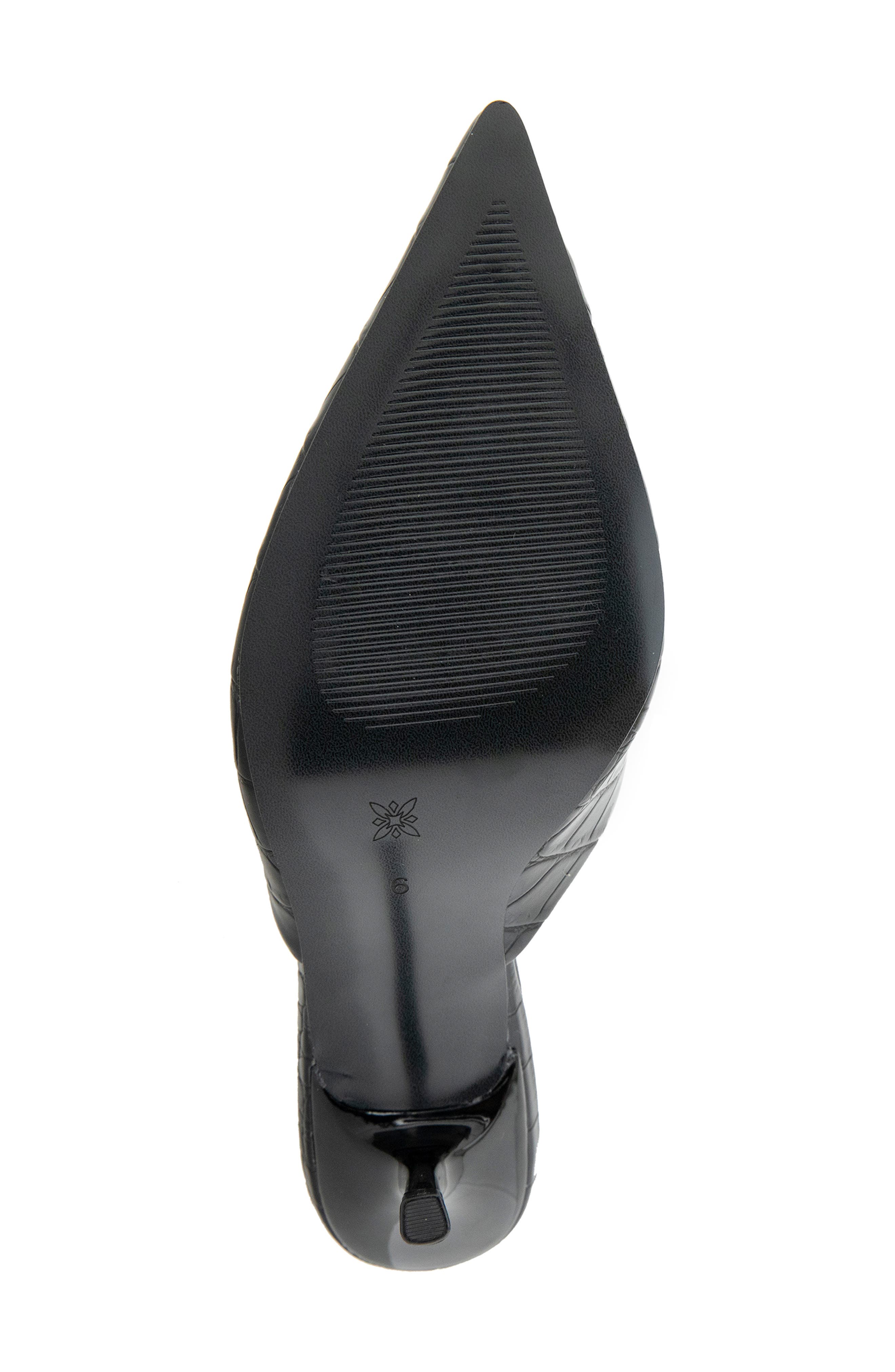 Nixxa Pointed Toe Mule, Alternate, color, BLACK CROC