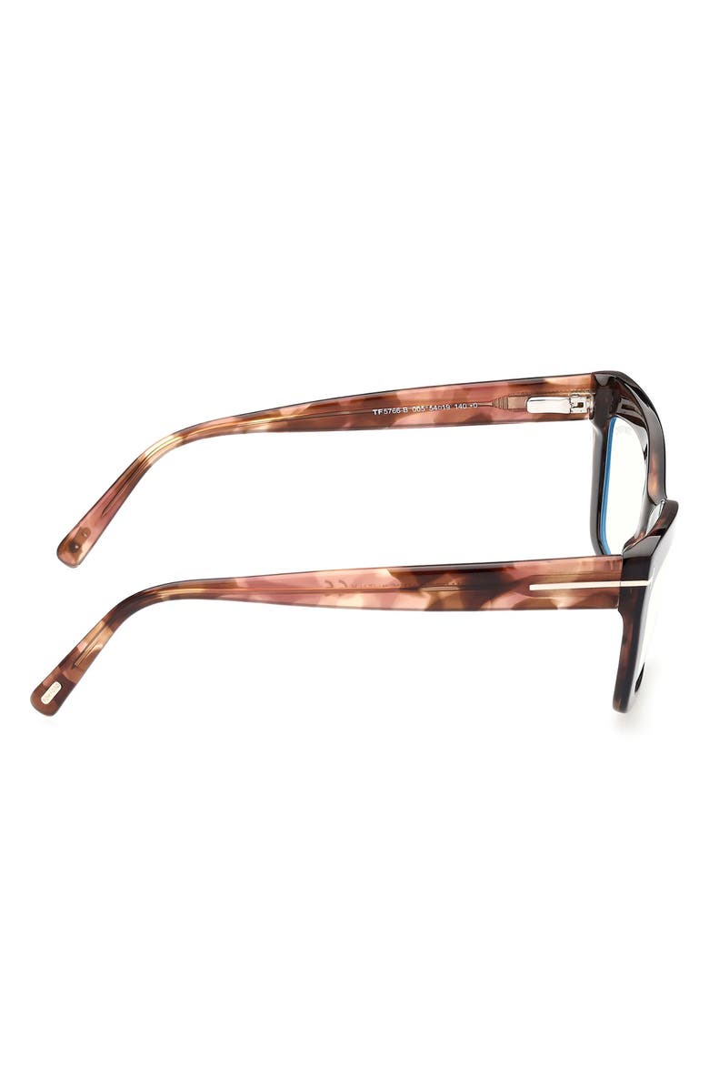 TOM FORD 54mm Cat Eye Blue Light Blocking Glasses, Alternate, color, 
