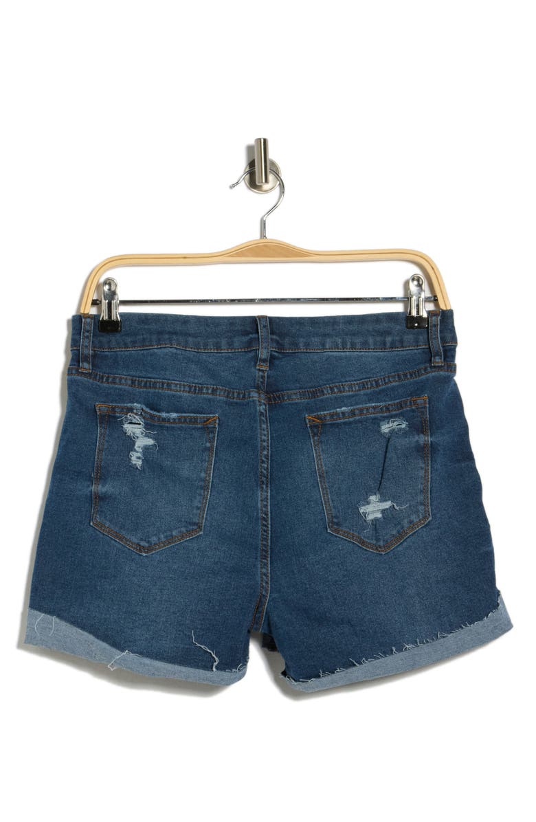 Vigoss Distressed Cuff Shorts, Alternate, color, Dark Wash