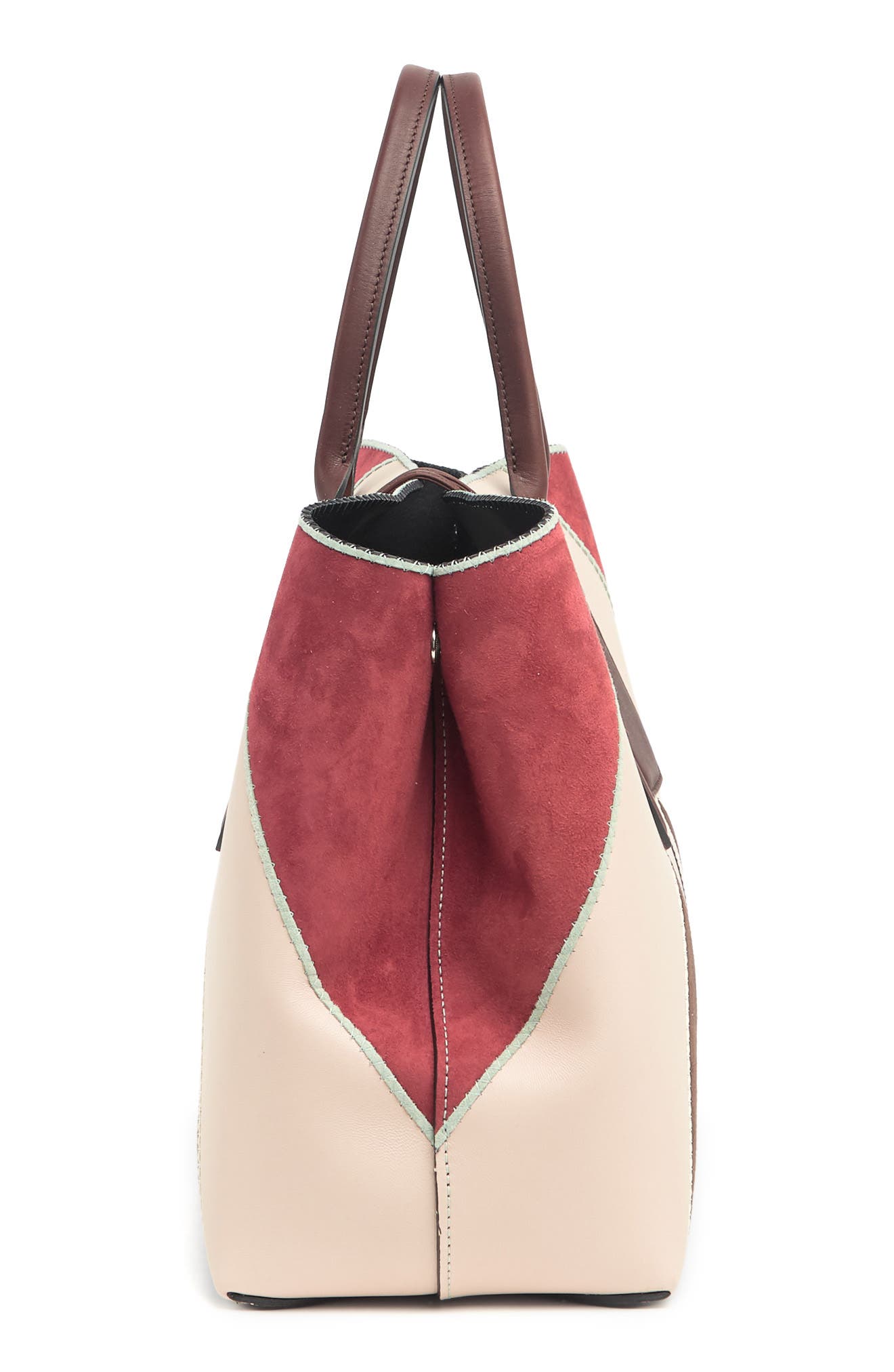 Longchamp Roseau Nomade Leather Tote Bag, Alternate, color, Brandy