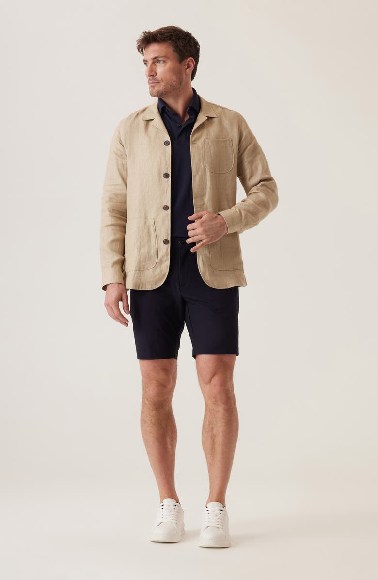 DEKE Oasis Satellite EME Seersucker Bermuda Shorts, Alternate, color, Black Navy