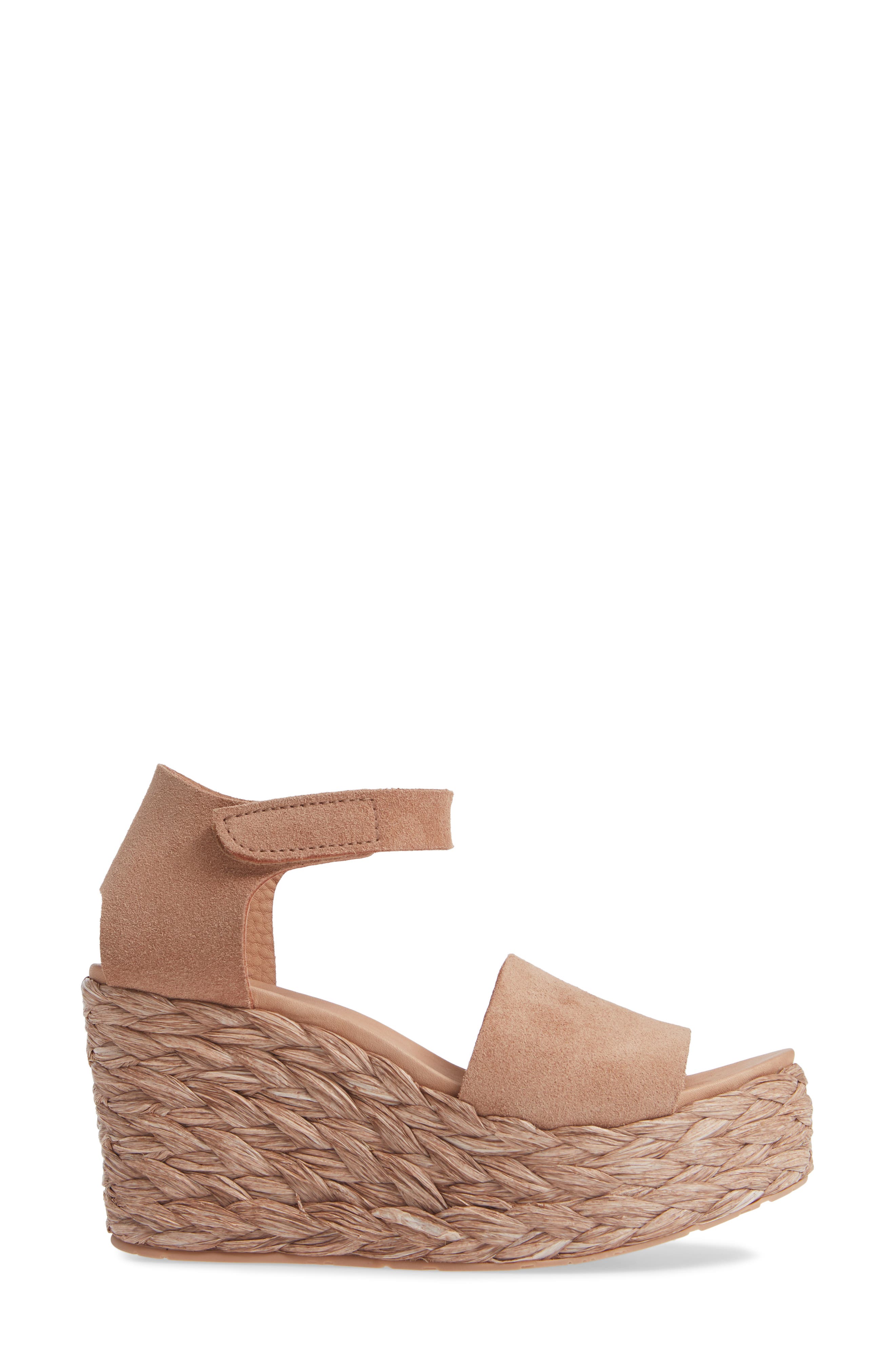 Dory Raffia Wedge Sandal, Alternate, color, ROSE CASTORO