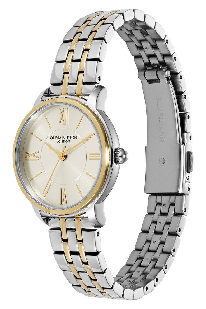Westbourne Two-Tone Bracelet Watch, 30mm, Alternate, color, SILVER & GOLD