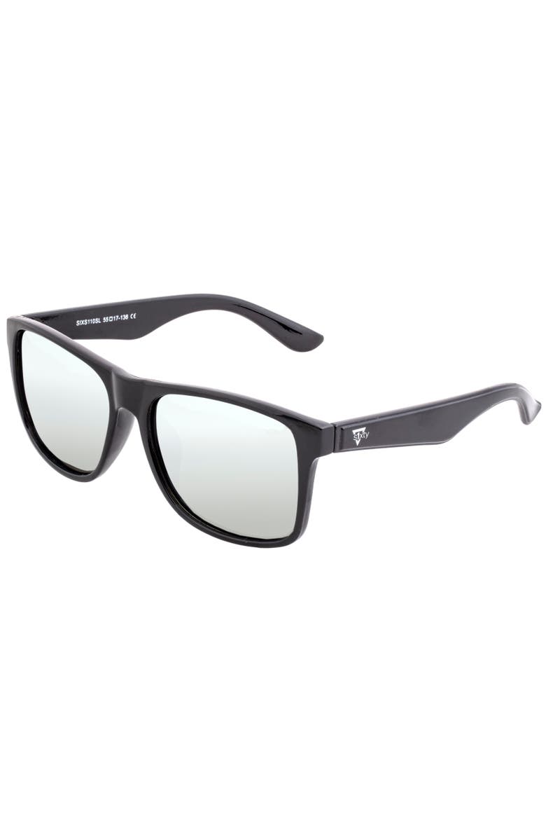 Sixty One Solaro Polarized Sunglasses, Main, color, Black/Silver