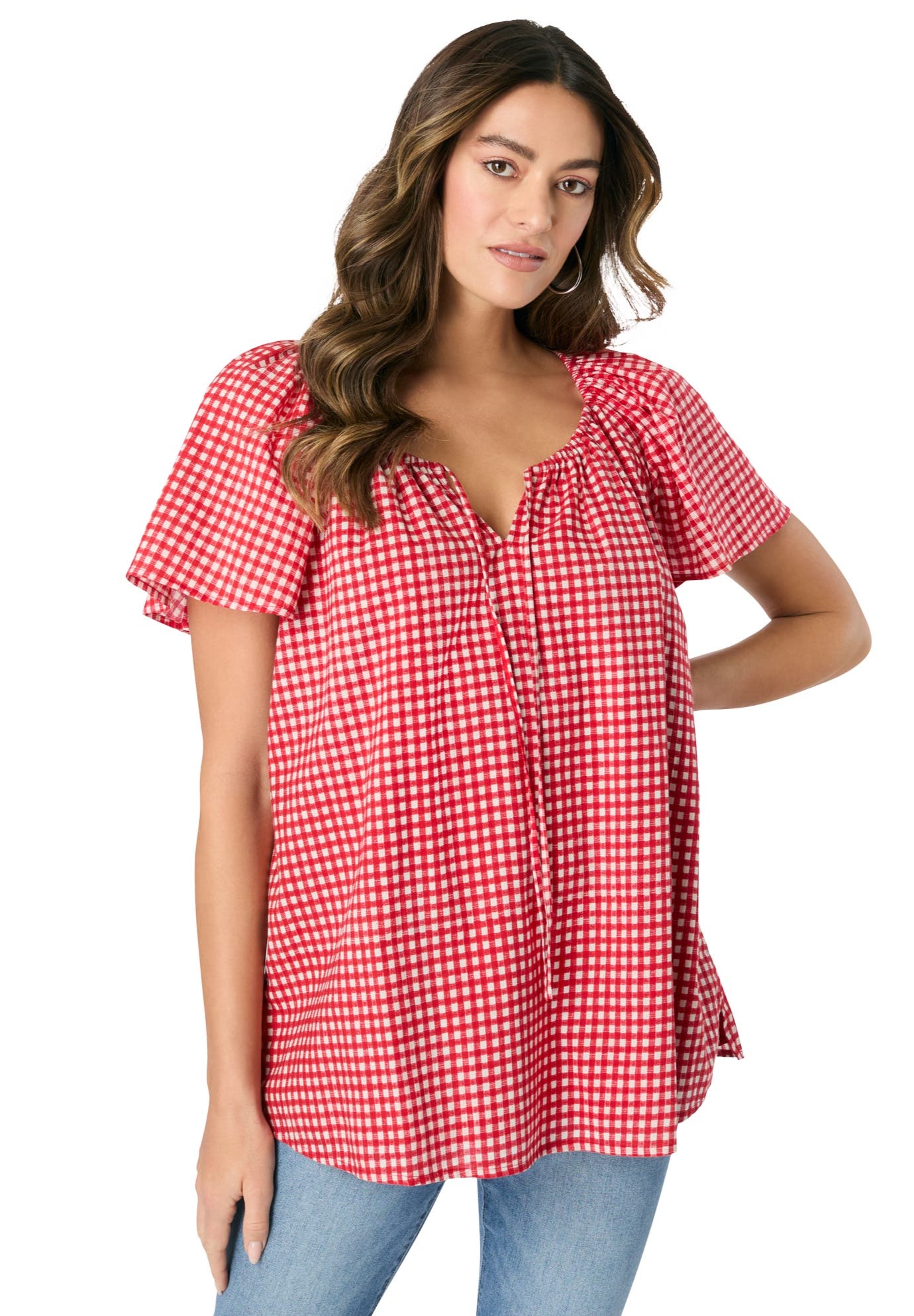 RED WHITE GINGHAM